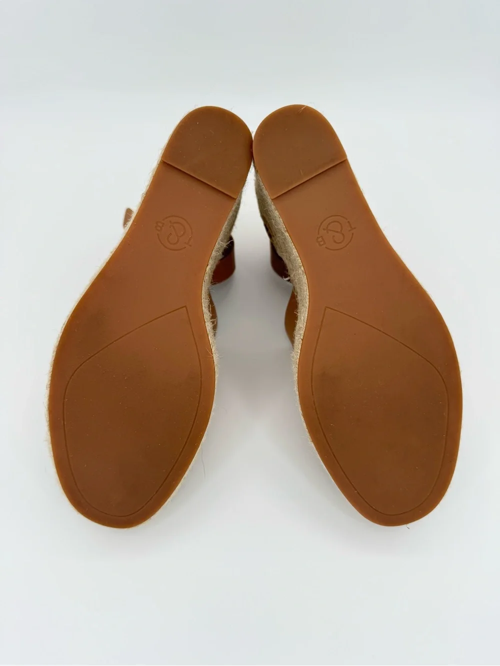 TREASURE & BOND Sannibel Wedge Sandals 7.5 Tan Leather Espadrille Platform
